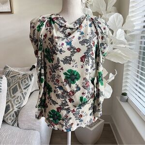 Isabel Marant Long Sleeve Floral Print Women's Blouse Size 6